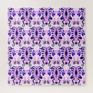 Ikat Wasserfarbe: Ethnische Stammeskultur nahtlos