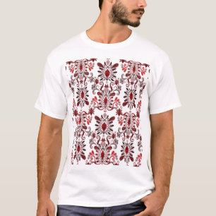 Ikat Wasserfarbe: Ethnische Stammeskultur nahtlos. T-Shirt
