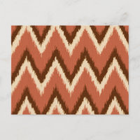 Ikat Zickzack Streifen - Rost, Braun und Beige