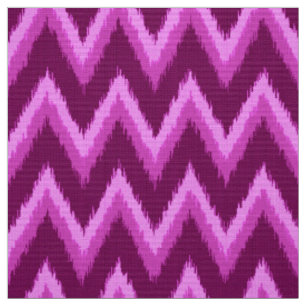 Ikat Zickzack Stripes - Amethyst Lila und Violet Stoff
