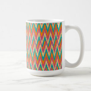 iKat Zigzag Design Gewürzfarben Kaffeetasse