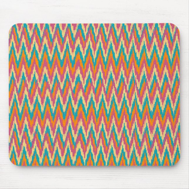 iKat Zigzag Design Gewürzfarben Mousepad (Vorne)