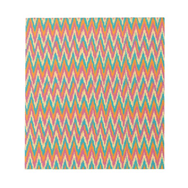 iKat Zigzag Design Gewürzfarben Notizblock (Vorderseite)