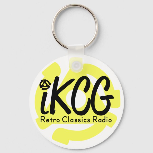 iKCG-Logo mit 45-Adapter-Schlüsselanhänger Schlüsselanhänger (Vorderseite)