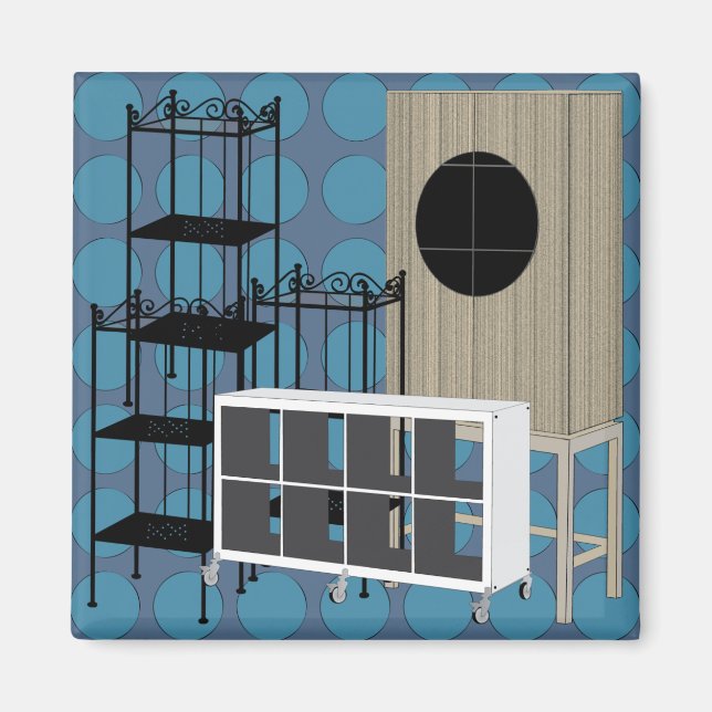 Ikea Möbelshelves Blue Magnet (Vorne)