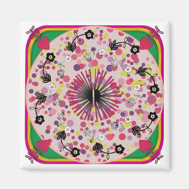 Ikea Rugs Pink Circle Magnet (Vorne)