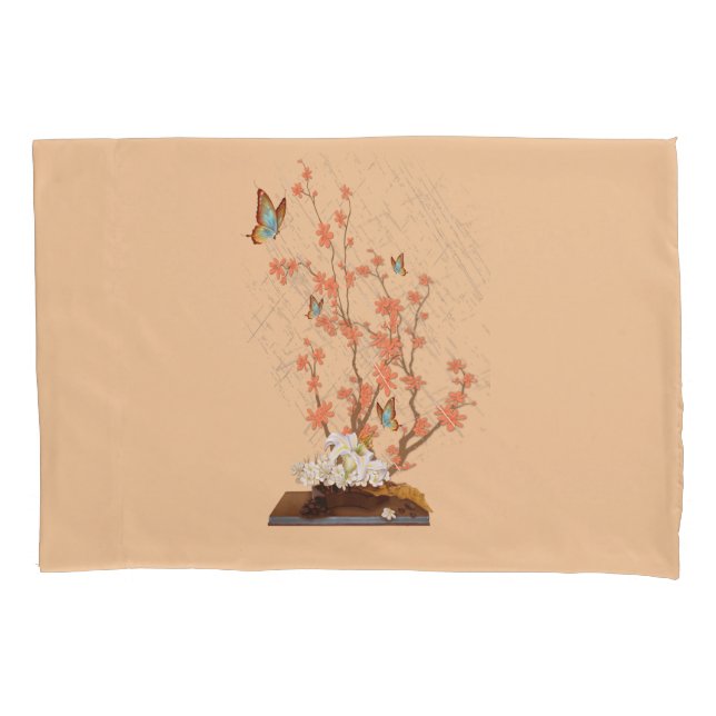 Ikebana-Ausstellung Kissenbezug (Vorderseite-Links)