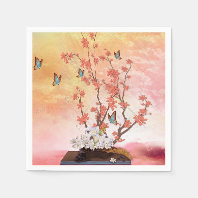 Ikebana-Ausstellung Serviette (Vorderseite)