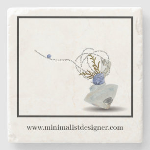 Ikebana Diamant Florist Küstenkarte Steinuntersetzer