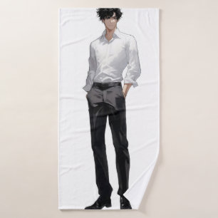 Ikemen Anime Mann Badehandtuch