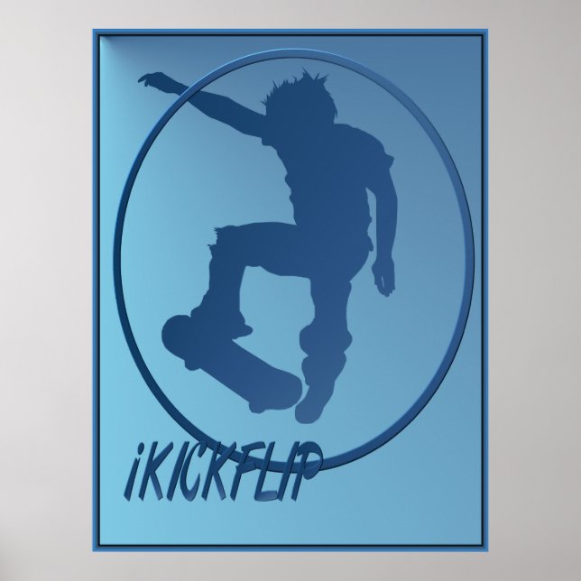 iKICKFLIP gerahmtes Poster (Vorne)
