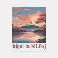 "Ikigai im Fuji: Serene Japanese Art Poster