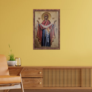 Ikone der Jungfrau Maria Poster