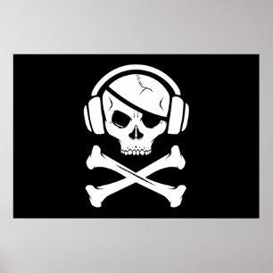 Ikone der Musik-Piraten-Piraterie Anti-RIAA Poster