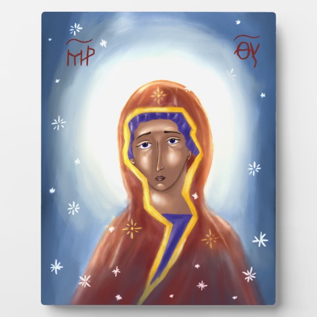 Ikone der Mutter Gottes  Fotoplatte (Vorderseite)