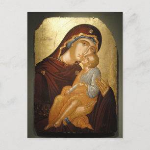 Ikone der Mutter Gottes und des Christusknaben Postkarte