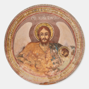 Ikone der orthodoxen Kirche Runder Aufkleber