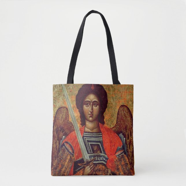 Ikone des Engels Michael, Grieche, 18. Jahrhundert Tasche (Vorderseite)