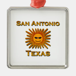 Ikone San Antonio Sun Silbernes Ornament