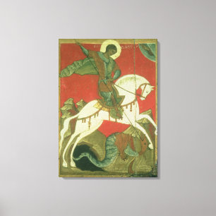 Ikone von St George und von Drachen Leinwanddruck