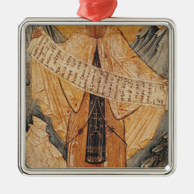 Ikone von St. Sabas von Jerusalem, 1572 Silbernes Ornament (Vorne)