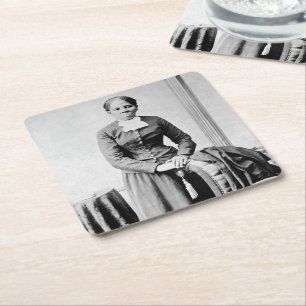 Ikonen der schwarzen Geschichte: Harriet Tubman, B Rechteckiger Pappuntersetzer