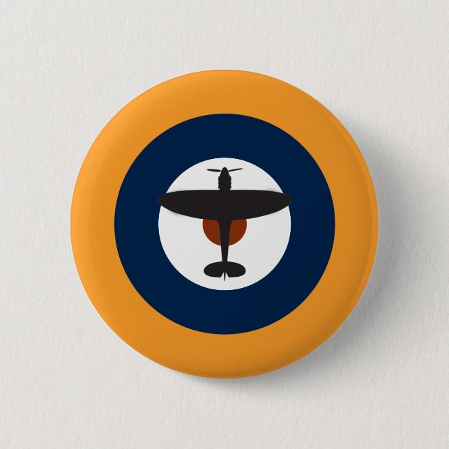 Ikonenhafter Supermarine Spitfire Button (Vorderseite)