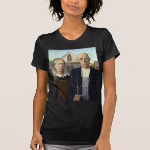 Ikonenhaftes Grant Wood-amerikanisches gotisches T-Shirt