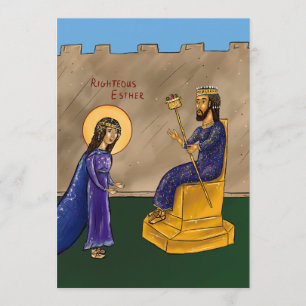Ikonenkarte der gerechten Esther Papier Ikonenkart Dankeskarte