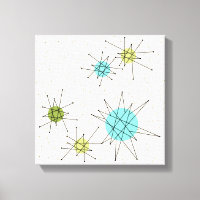 Ikonische Atombombe-Sternexplosionen Wrapped Canva