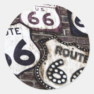 Ikonische Route 66 Runder Aufkleber
