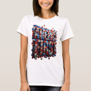 Ikonische Silber AMERICA FIRST 3D-Textkunst T-Shirt