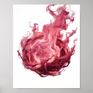 Ikonische silberne ABSTRACT ART Grafikdesign Poster