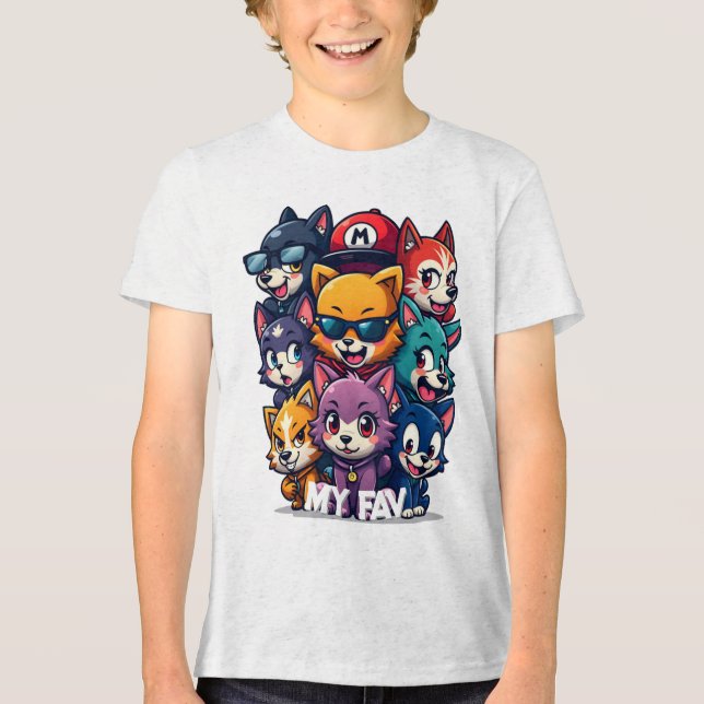 ikonische Zeichen Tri-Blend Shirt (Vorderseite)