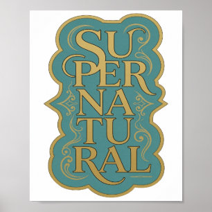 Ikonischer Gold SUPER NATURAL Druck Poster