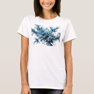Ikonisches Blau ABSTRACT ART Grafik T-Shirt