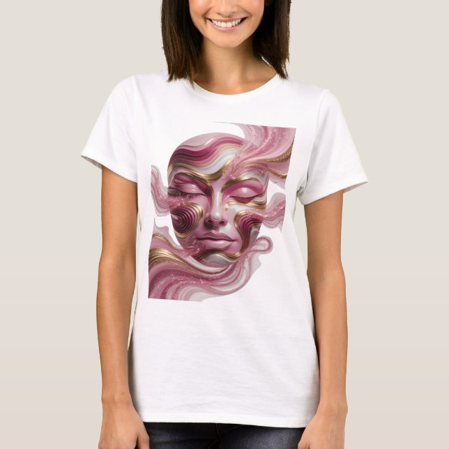 Ikonisches Gold ABSTRACT ART Statement Design T-Shirt (Vorderseite)