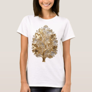 Ikonisches Gold GOLDENER LEBENSBAUM Tragbare Kunst T-Shirt