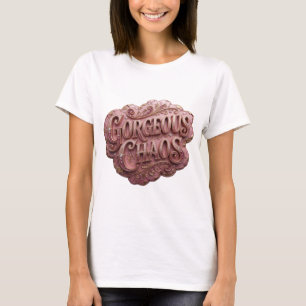 Ikonisches Gold GORGEOUS CHAOS Statement T-Shirt