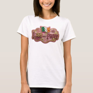 Ikonisches Gold IRISCH UND STOLZ Druck T-Shirt