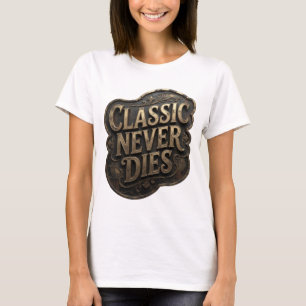 Ikonisches Gold-Klassiker-Statement-T-Shirt T-Shirt