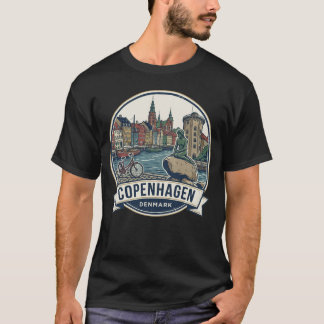 Ikonisches Kopenhagen: Fahrrad, Kanal & Wahrzeiche T-Shirt