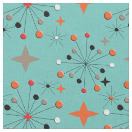 Ikonisches Retro-Design der 1950er Jahre der Atomi Stoff