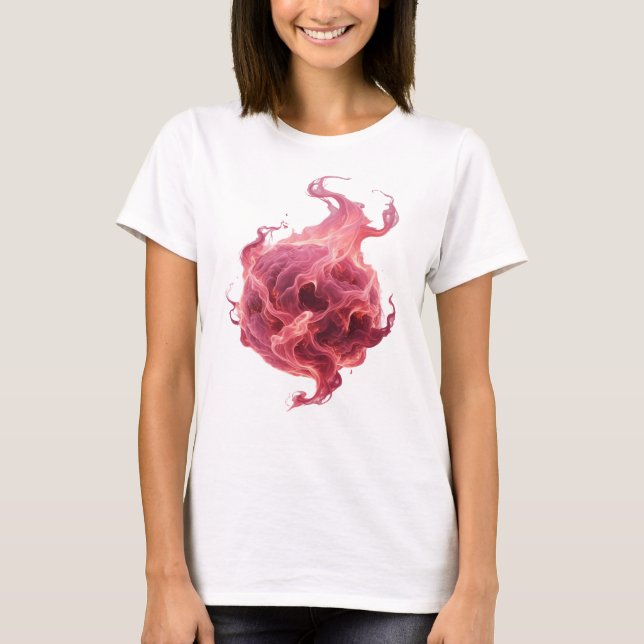 Ikonisches Rosa ABSTRACT ART Statement Design T-Shirt (Vorderseite)