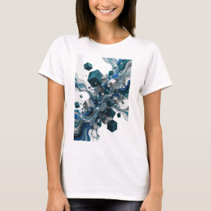 Ikonisches Silber ABSTRACT ART Design T-Shirt