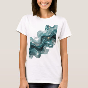 Ikonisches Silber ABSTRACT ART Grafik-T-Shirt v2 T-Shirt