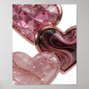 Ikonisches Silber LOVE Poster