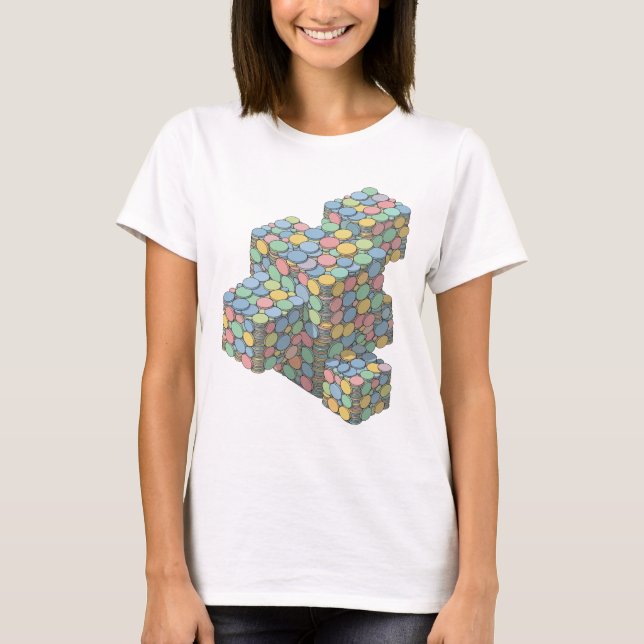 Ikonisches Silber-MÜNZEN-Design T-Shirt (Vorderseite)