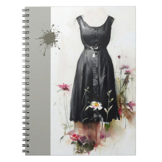 Ikonisches viktorianisches Vintage-Kleid in Schwar Notizblock