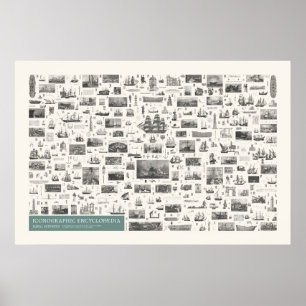 Ikonographie - Zahlen über die Meereswissenschafte Poster